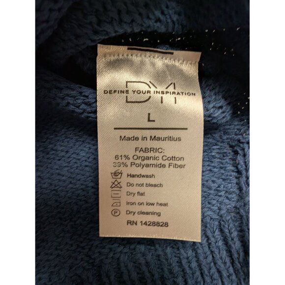 DYI Women's Sweater Felt Bottom Short Navy Size Large - Picture 2 of 6